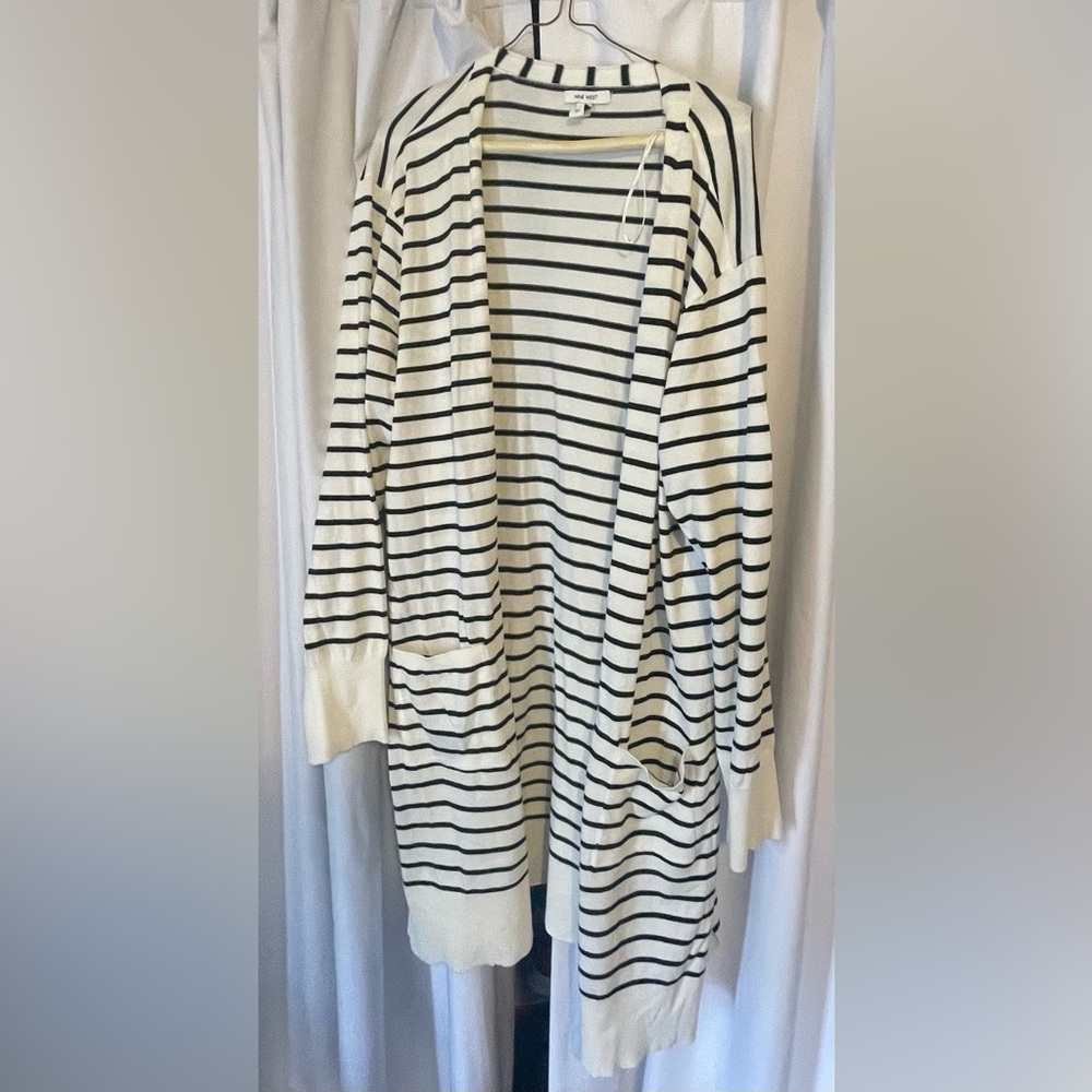 Cardigan duster. XXl. Black and white. New
